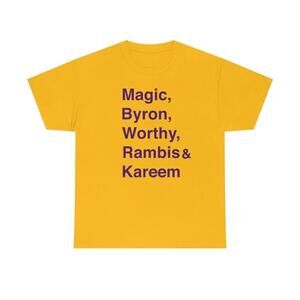 Lakers Showtime Magic Kareem Worthy Champion Unisex Shirt Premium T-Shirt